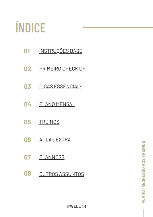 Plano | Regresso aos Treinos no Ginásio